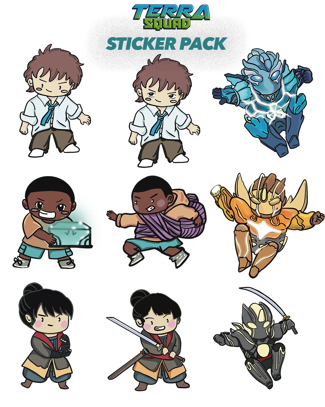 Terra Squad Sticker pack