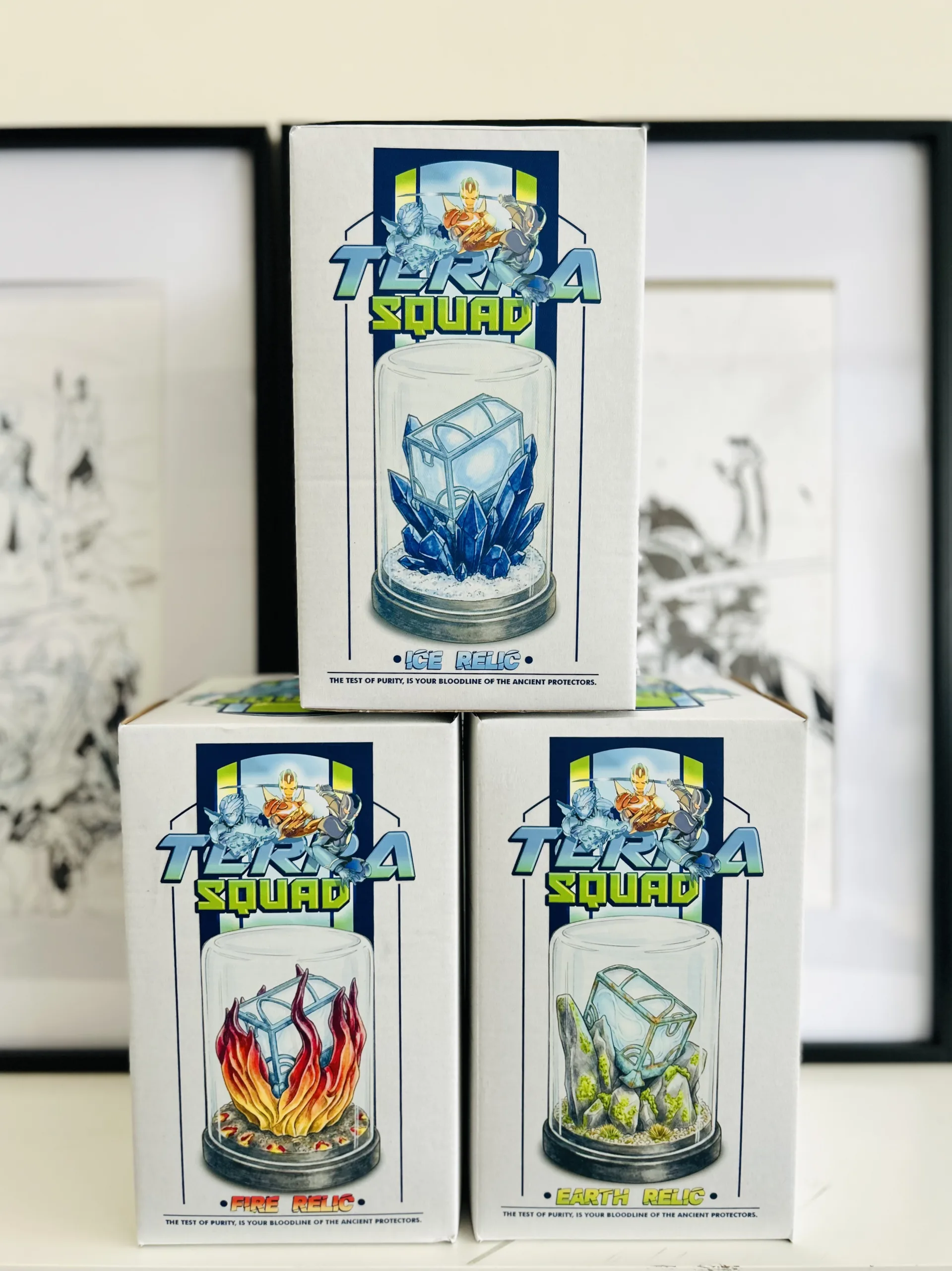Terra Squad collectibles (Fire, Earth & Ice)